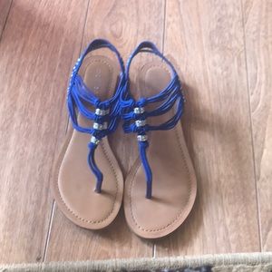 Blue sandals
